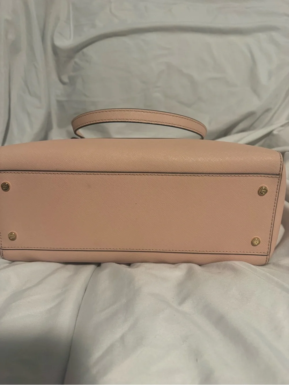 Tory Burch Pale Pink Saffiano Leather Tote